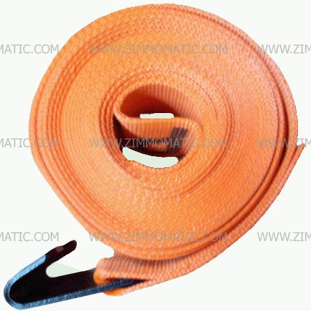 heavy duty orange winch strap, 4 inch x 30 foot, 5400lbs.