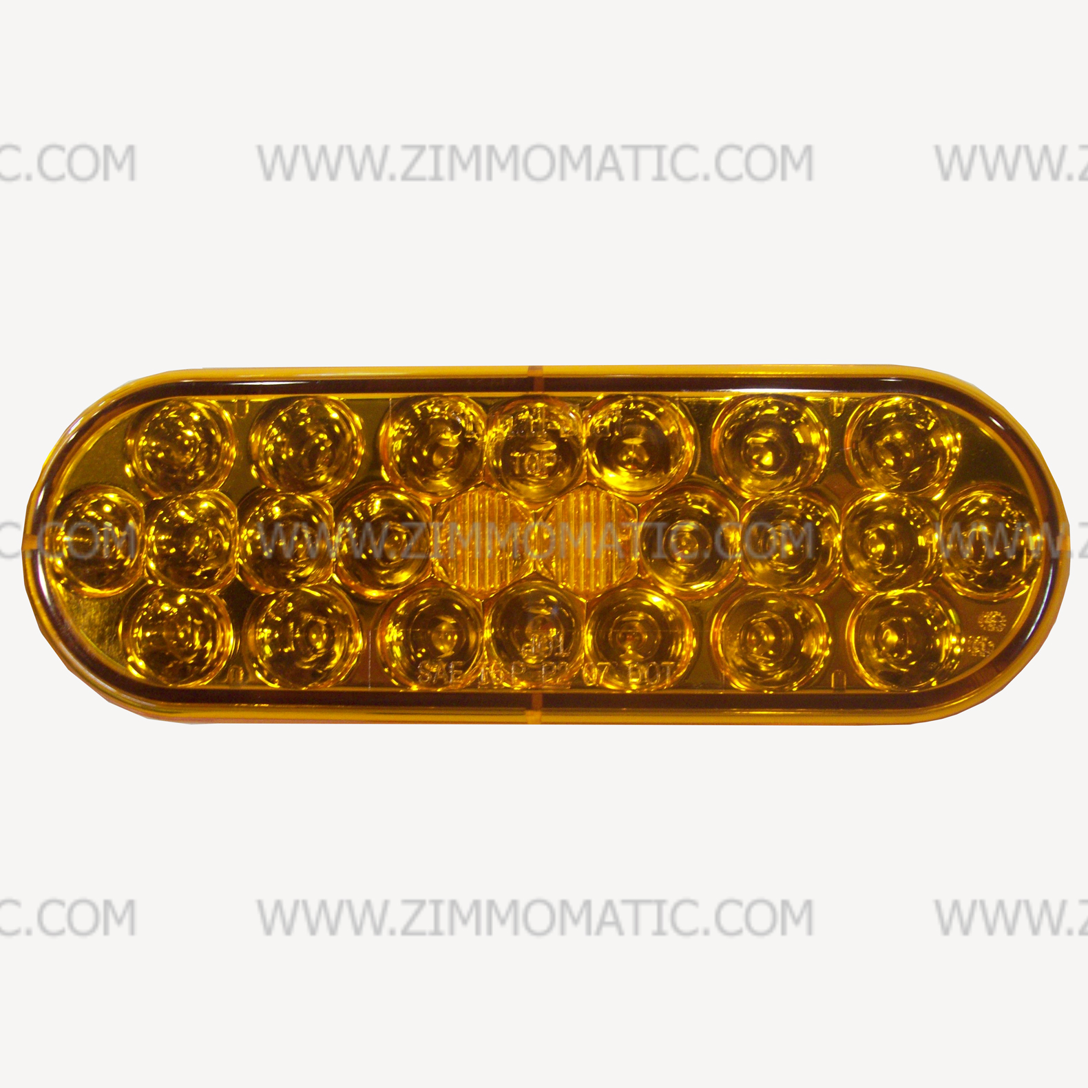 light, 2 x 6 inch oval, amber LED