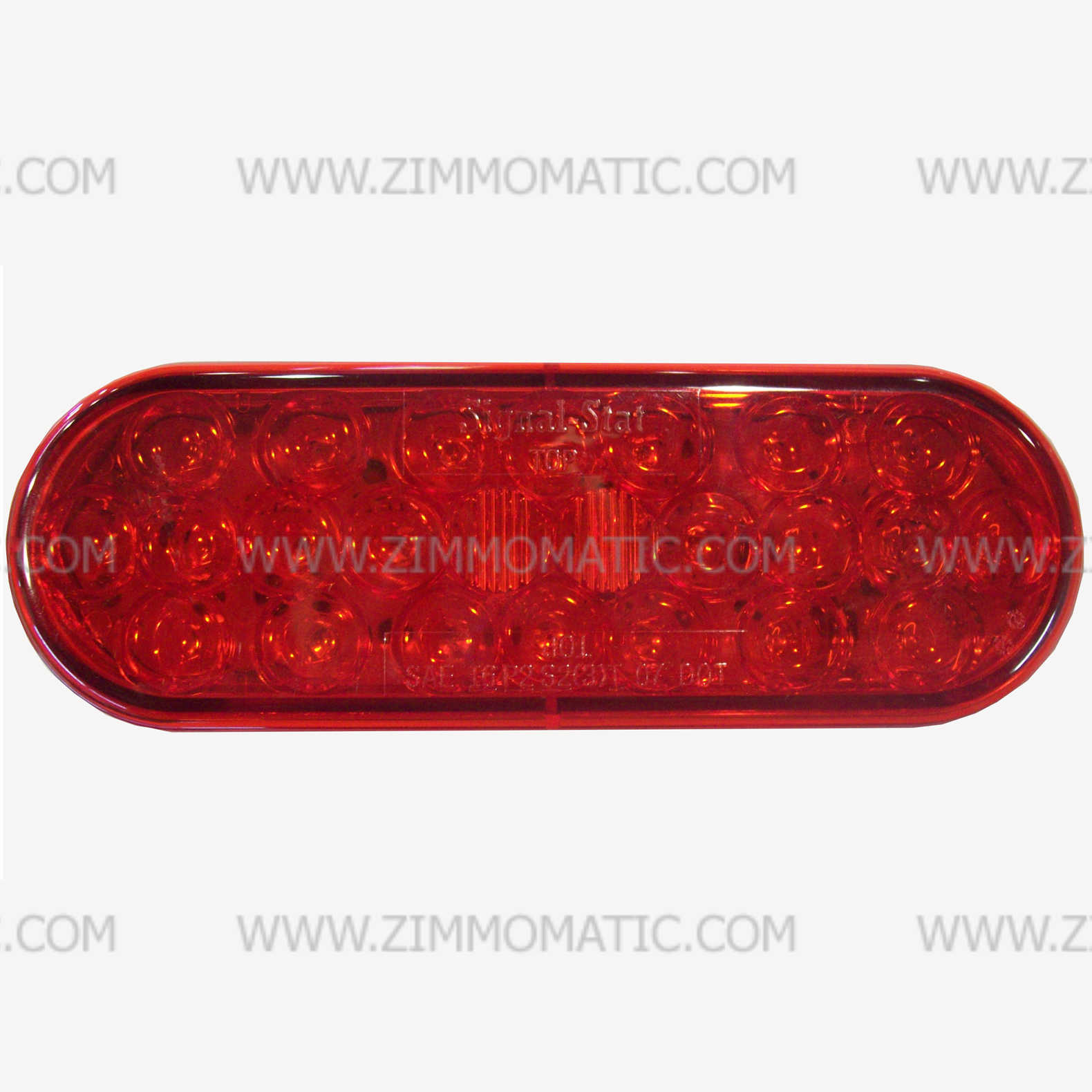 light, 2 x 6 inch oval, LED red