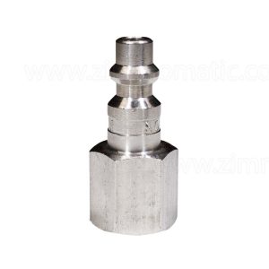 stainless steel quick connect coupler, 1/4", male plug end, female thread
