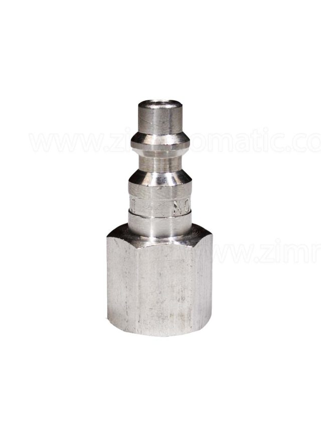 stainless steel quick connect coupler, 1/4", male plug end, female thread