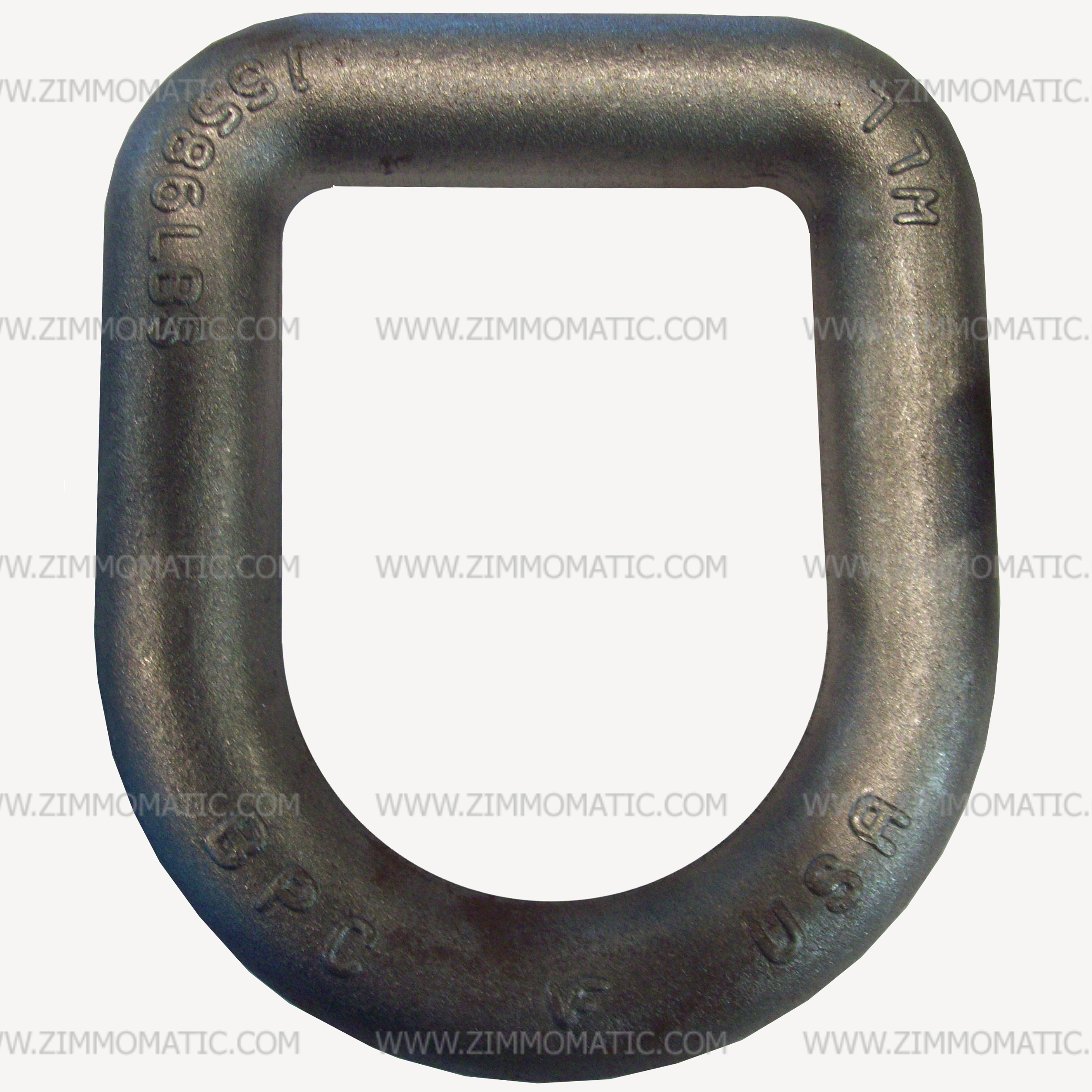 d-ring, 1 inch diameter, used on pintle hitch plates for chain hooks