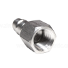 stainless steel quick connect coupler, 1/2", male plug end, female thread - Image 3