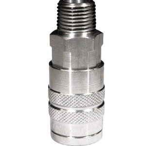 stainless steel quick connect coupler, 1/2", female socket end, male thread