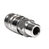 stainless steel quick connect coupler, 1/2", female socket end, male thread - Image 2