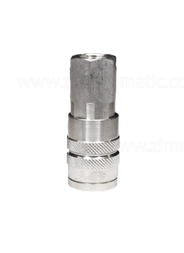 stainless steel quick connect coupler, 1/2", female socket end, female thread