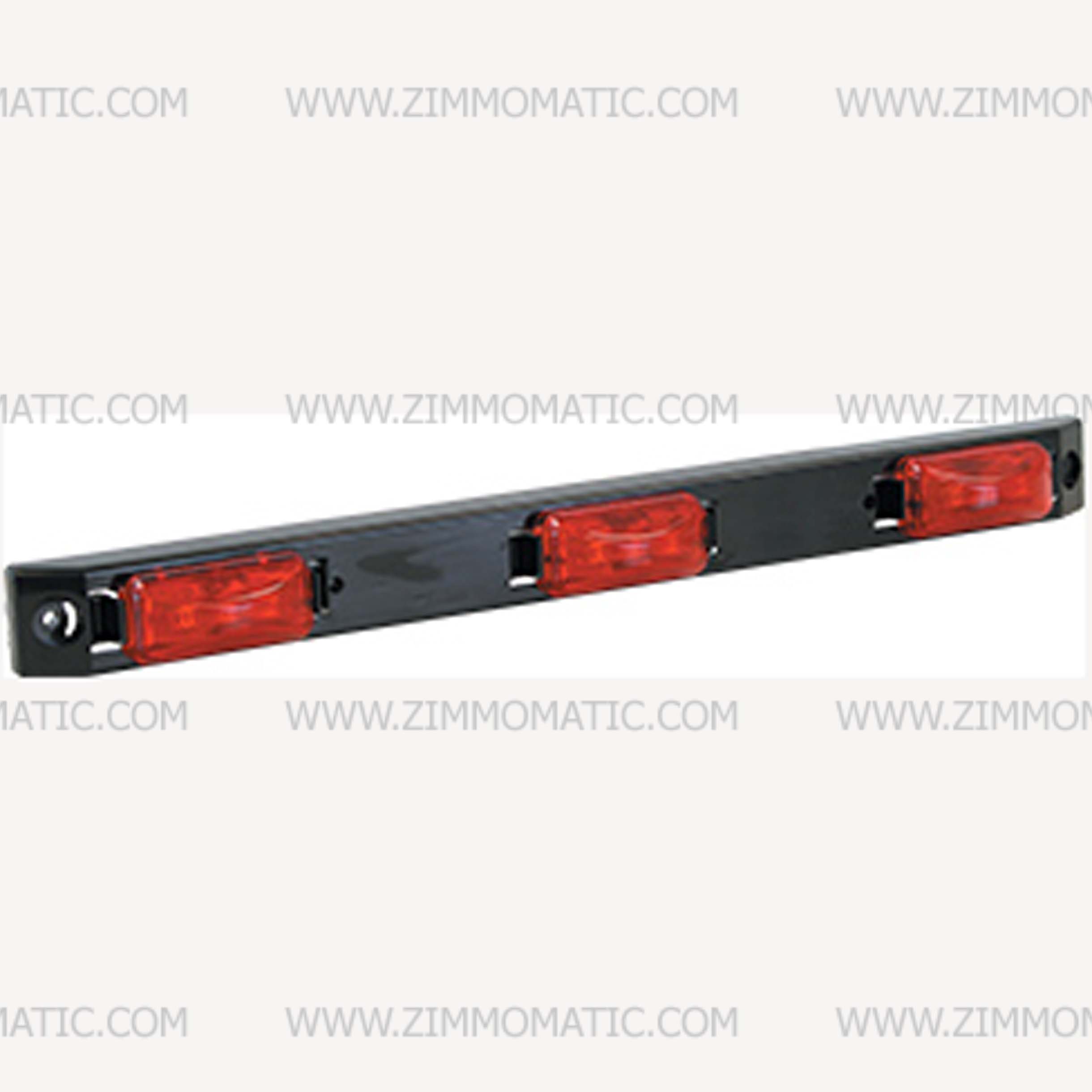 lightbar, 9 led red, plastic