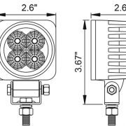 FLOOD LIGHT, SQUARE 4 LED - Image 3