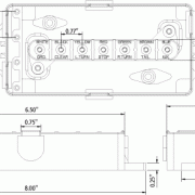 7 pin plastic junction box, 8" x 3¼" x 2 3/16" - Image 3