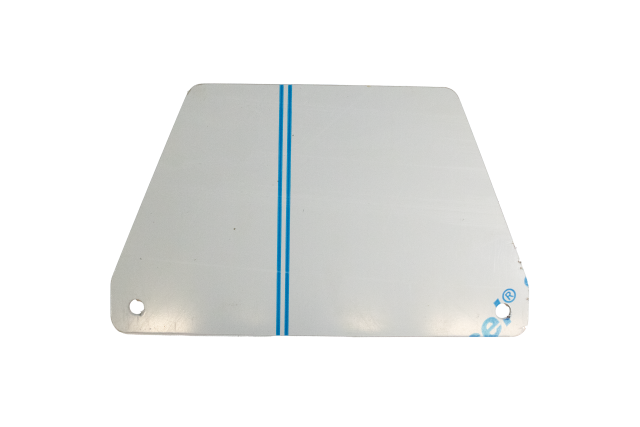 Polished stainless HUT sticker plate